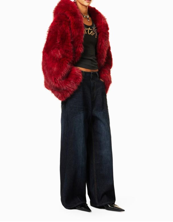 I-CHW01085 I-XL Colussus Enezikhwama ezinhlanu ezinemilenze ebanzi amajean e-denim aphakeme