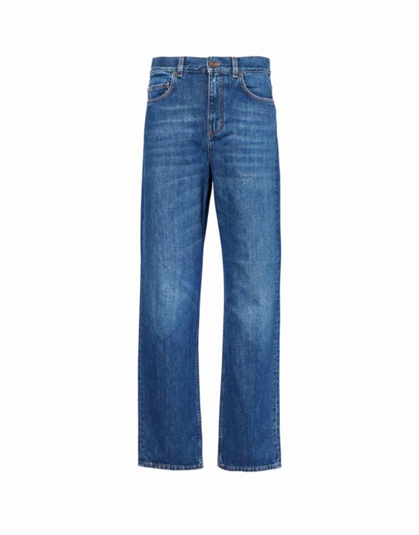 CHV01174 adi kəsilmiş düz ayaqlı Jeans