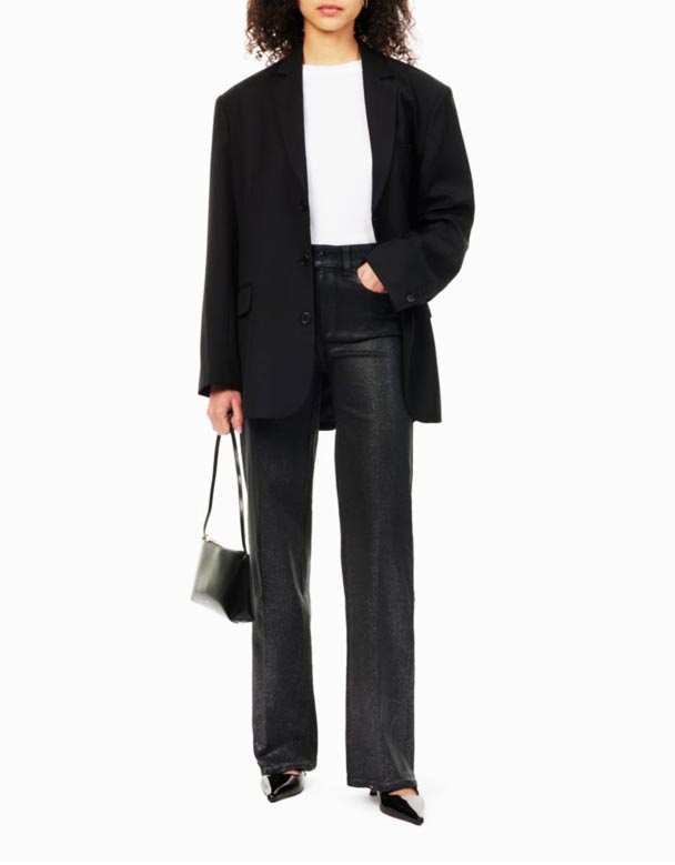Chw01308 Sasha sclipici-impodobita stretch-țesute pantaloni