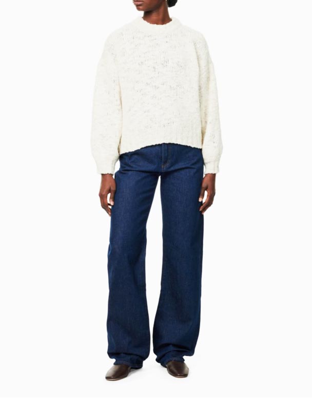 Chw01324 Sawyer brand-patch wide-leg high-rise denim jeans