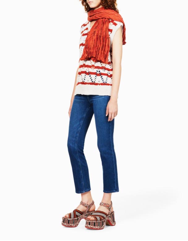CHW01325 Cindy straight-leg high-rise stretch-maong na maong