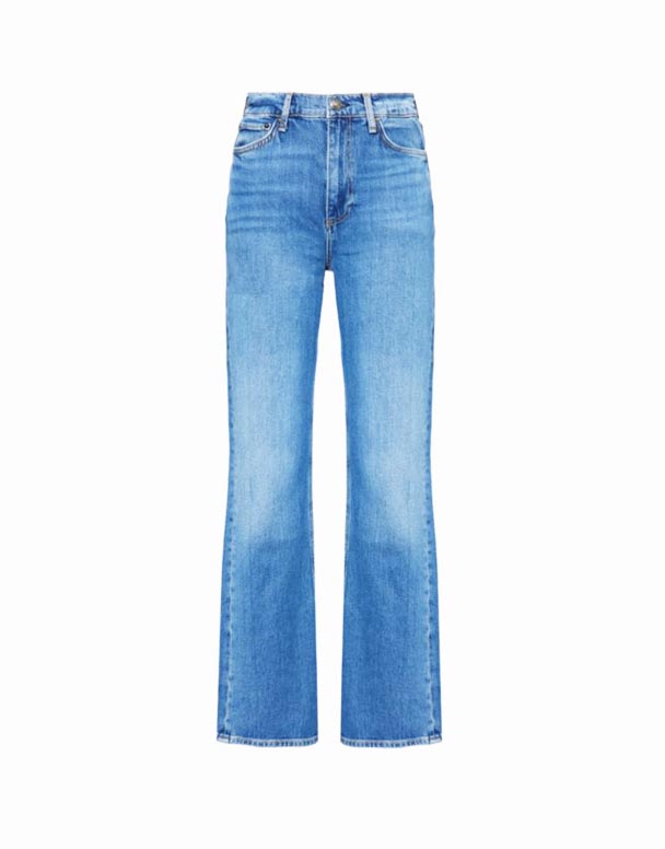 01364 Peyton Flared-Fótur Meðalhækkun Teygja-Denim Gallabuxur