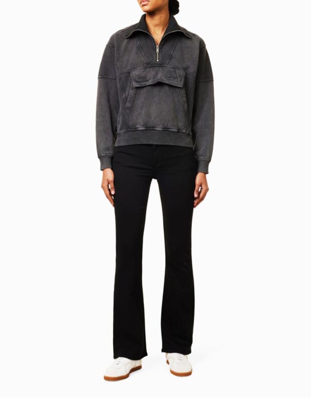 Chw01369 Peyton bootcut-blugi din țesătură elastică cu talie mijlocie