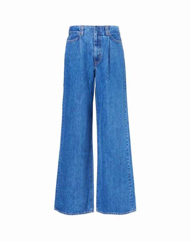 CHW01435 Taylor Raw-Waistband Wide-Leg High-Rise τζιν τζιν