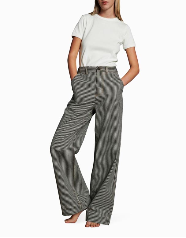 CHW01448 Alissio Jeans mat wäitem Been an engem héije Bändchen