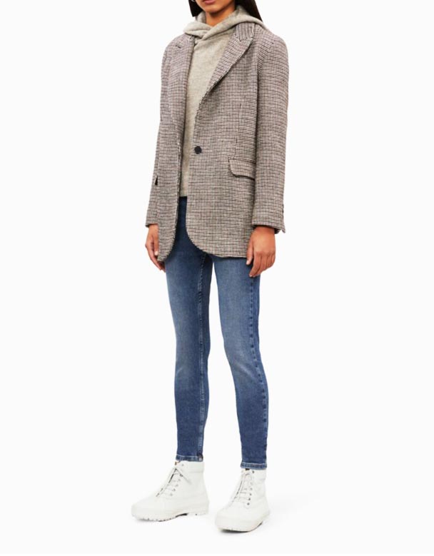 CHV01502 Konik yüksək uyğun jeans