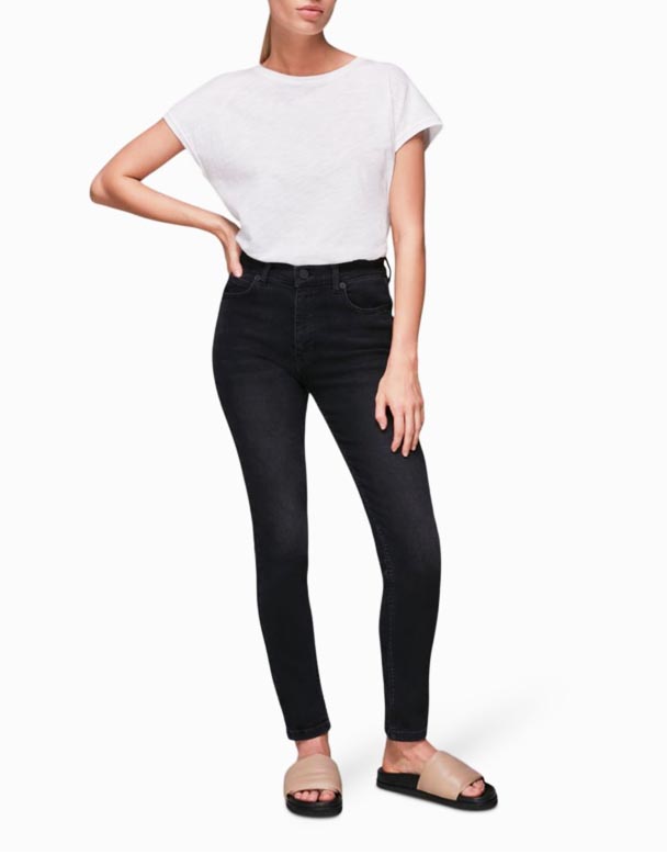 Chw01520 korkeat veistokselliset stretch - denim-pillifarkut