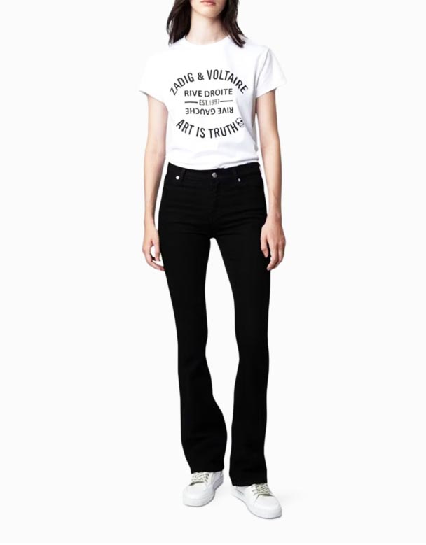 CHW01525 Eclipse flared-leg low-rise stretch jeans